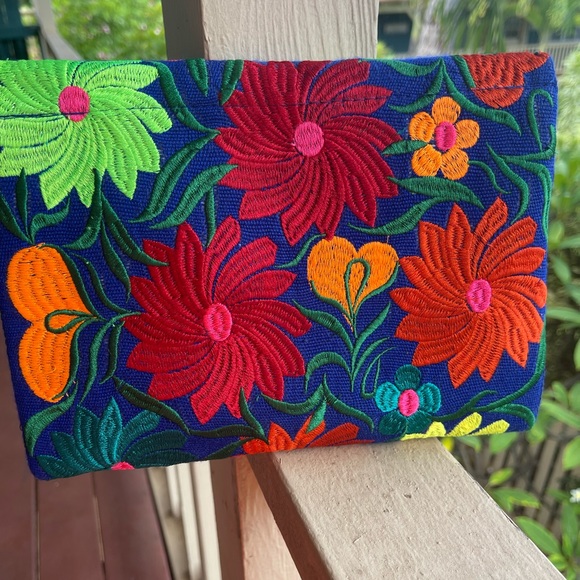 Handmade Mexican Artisan Envelope Clutch/ Shoulder bag - Picture 7 of 9